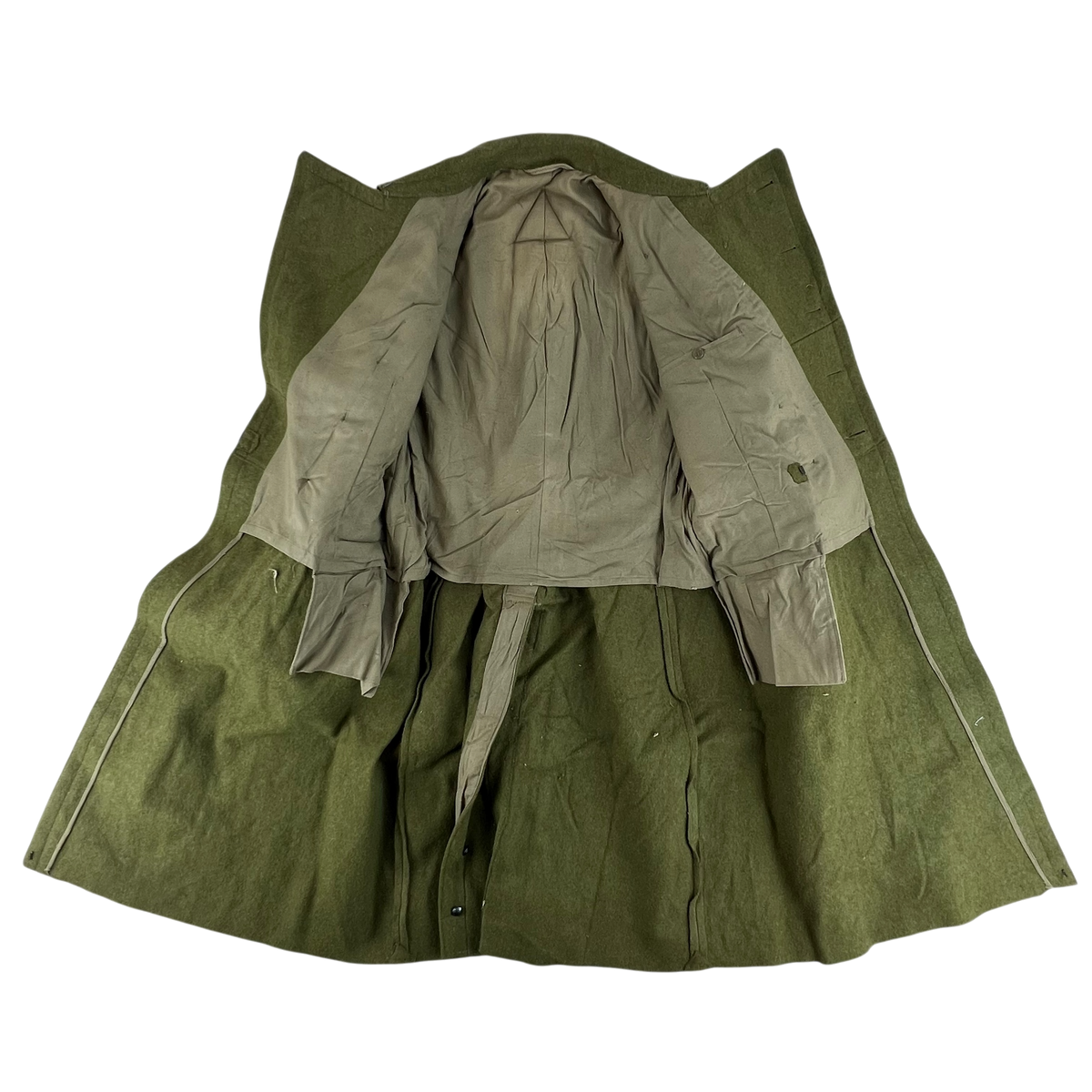 Romanian People's Army 70s Khaki Wool Greatcoat - Medium