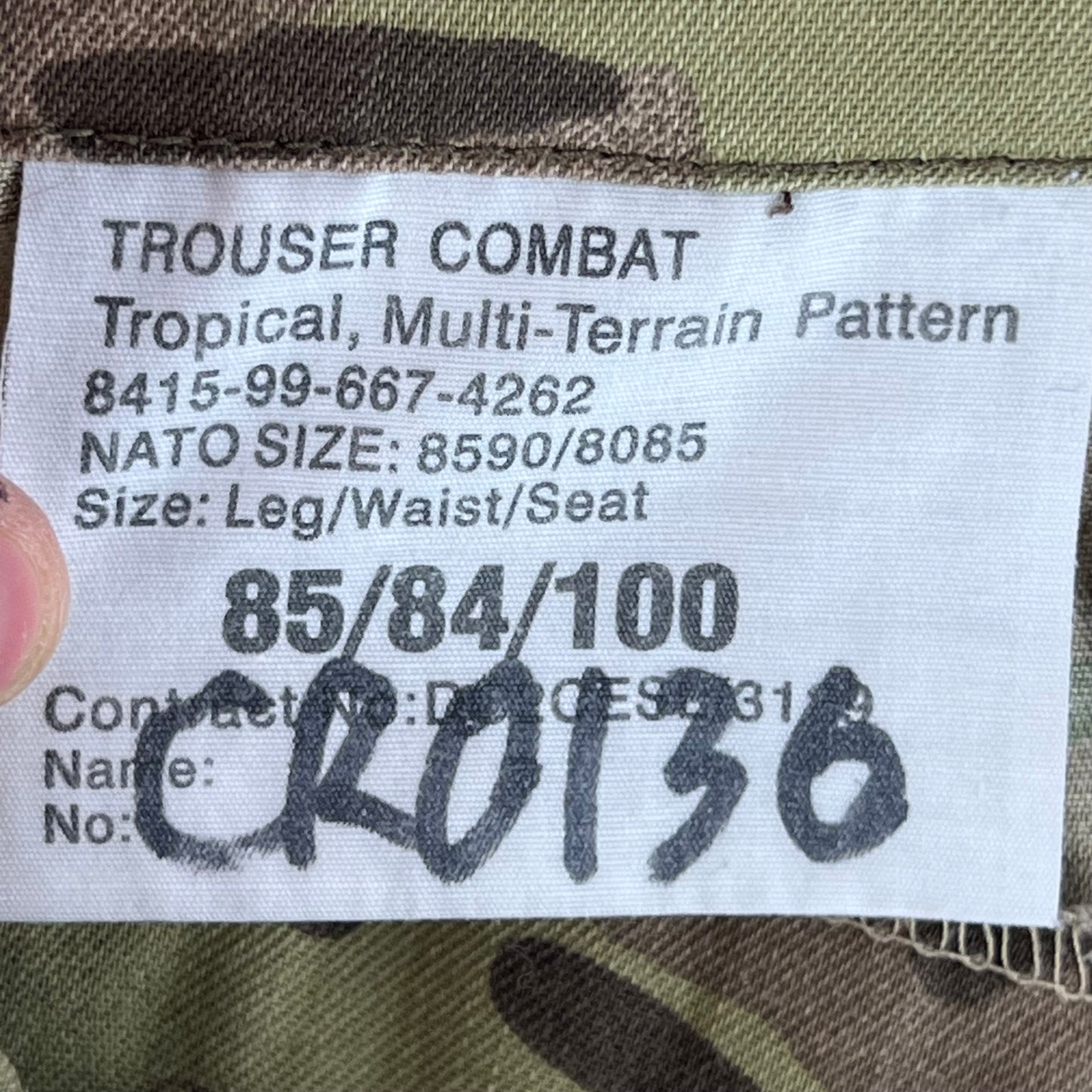 British Army MTP Camouflage Shorts - W34