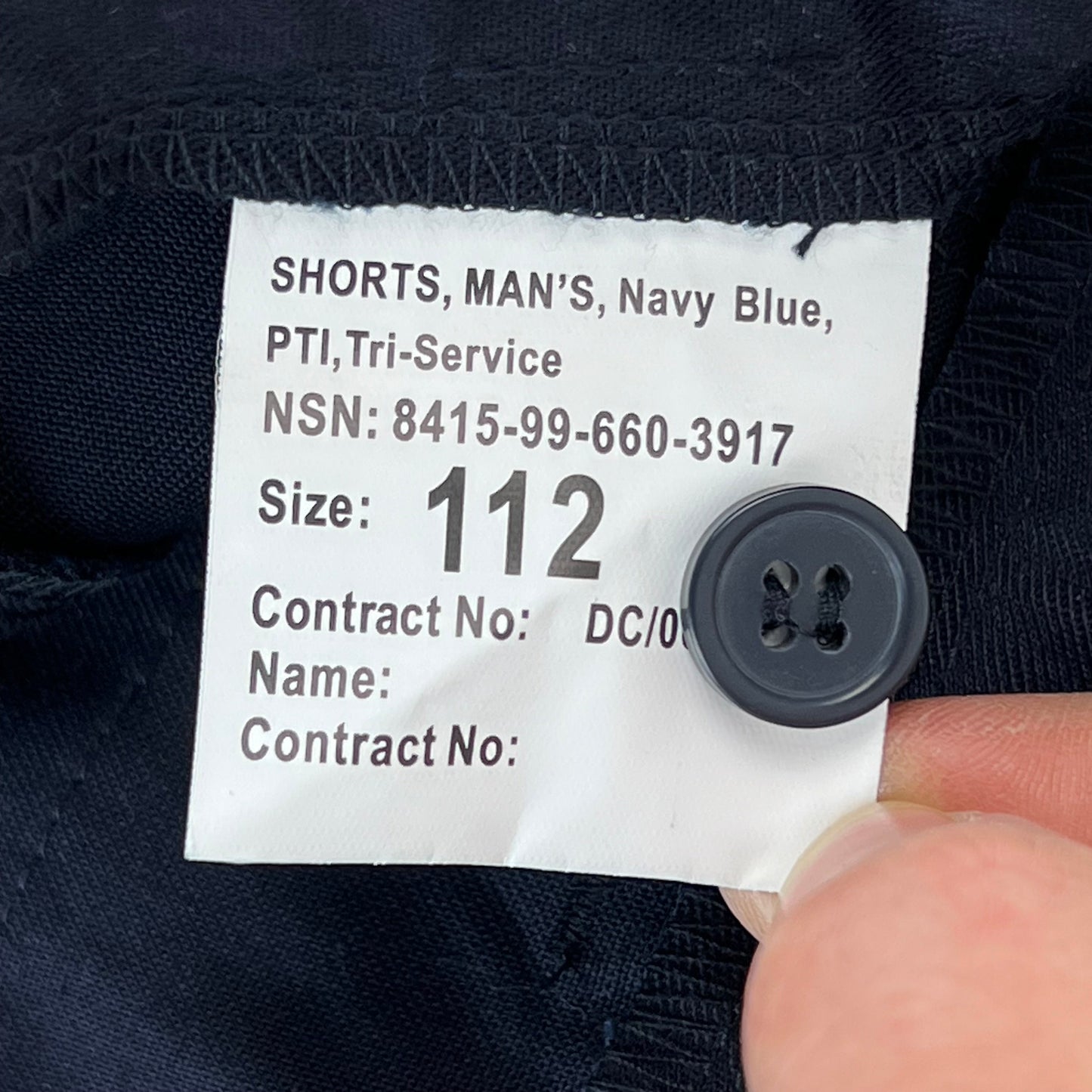 British Army / Tri-Services Navy Blue PTI Shorts - W44
