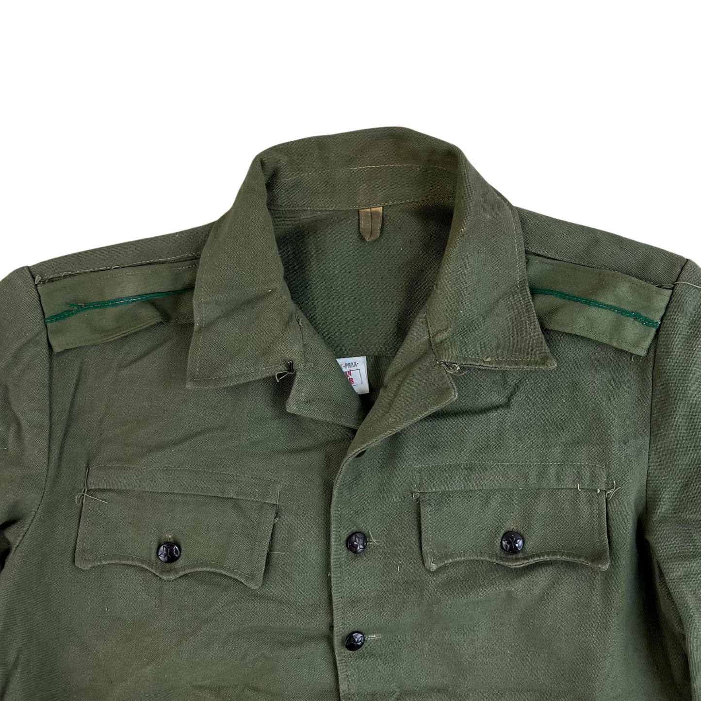 Bulgarian People's Army Olive Green Cossack Shirt - Large