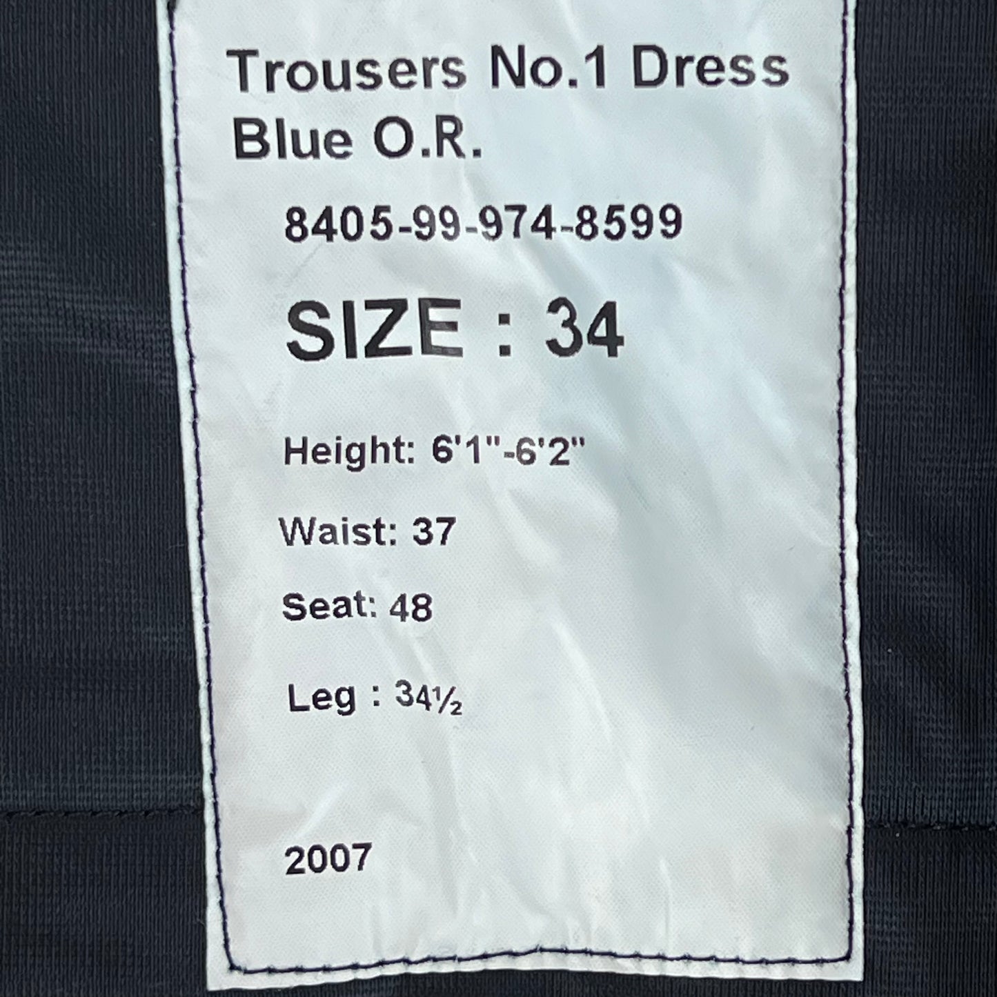 British Army No1 Blues Dress Trousers - W37 L33