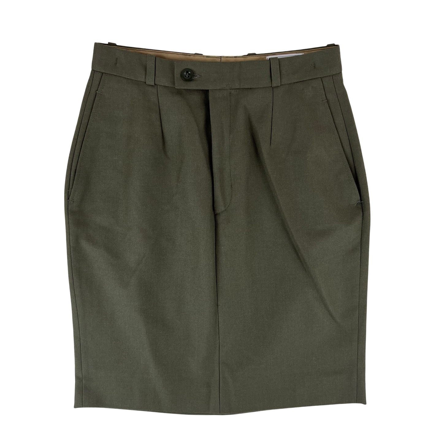 Belgian Army Khaki Brown Dress Skirt - X Small
