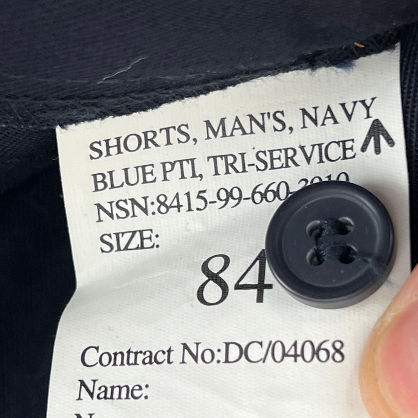 British Army / Tri-Services Navy Blue PTI Shorts - W33