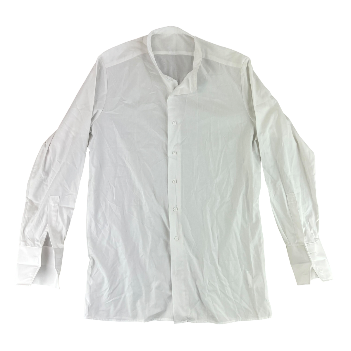 British Army White Collarless Shirt - Large C41