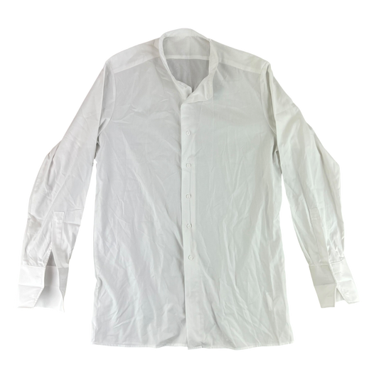 British Army White Collarless Shirt - Large C41