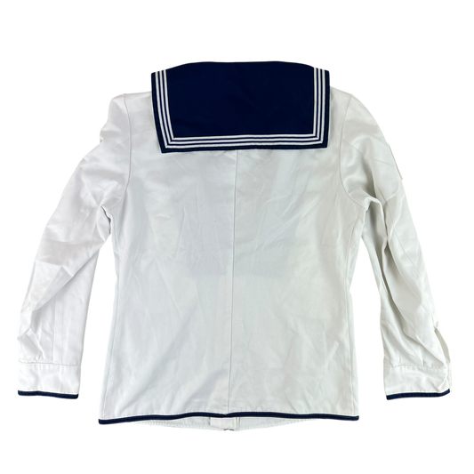 British Royal Navy Class II White Jumper Sailor's Top - Medium 176/100