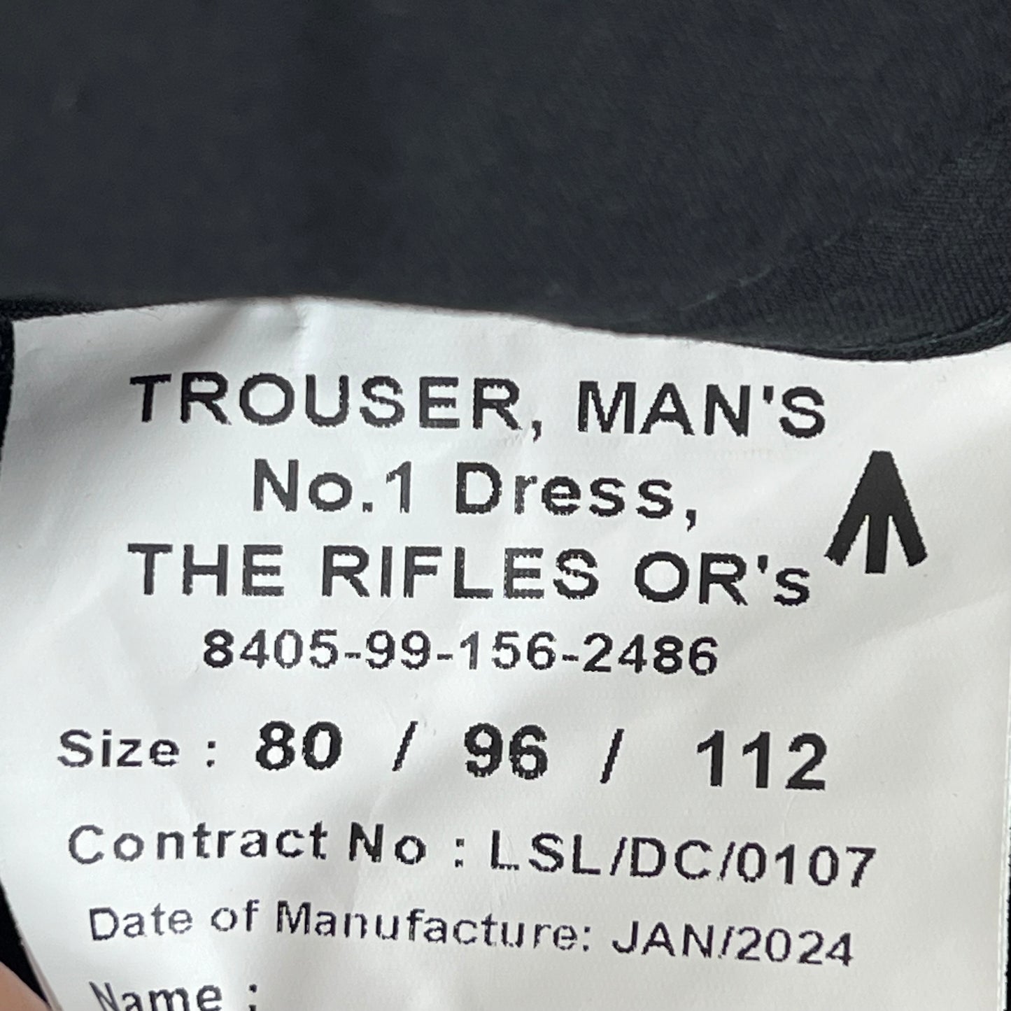 British Army No. 1 Blues Dress Trousers - The Rifles - W37 L31.5