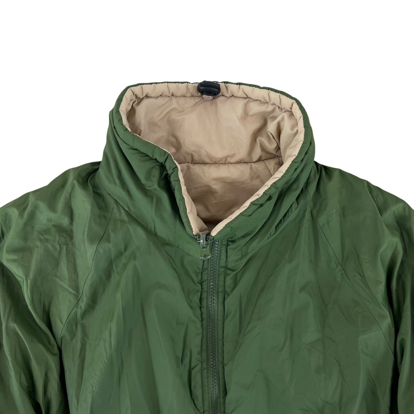 British Army Reversible Thermal Olive Green / Tan Quilted Jacket - Medium