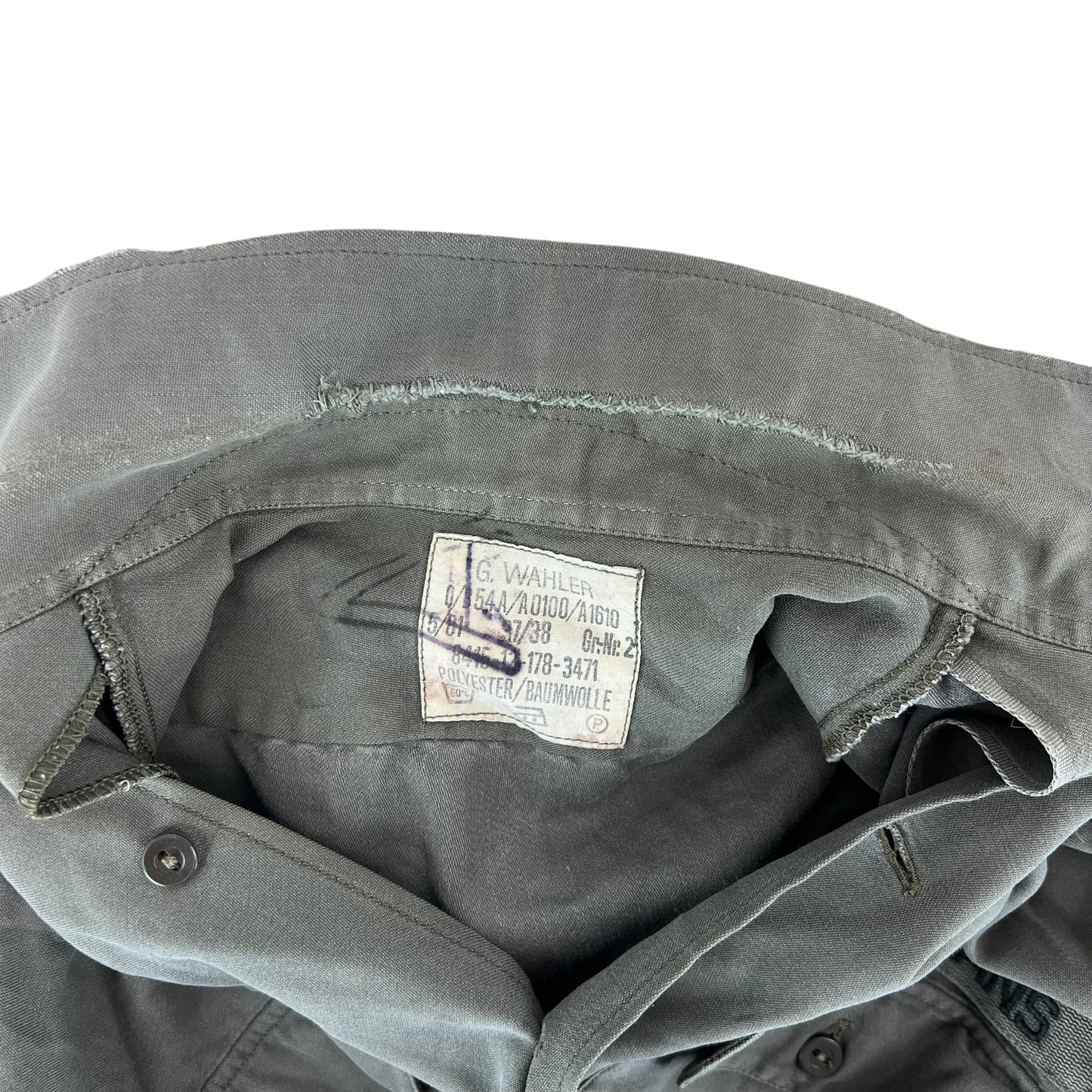 German Army Olive Green Long Sleeve Field Shirt - Medium GrNr 2