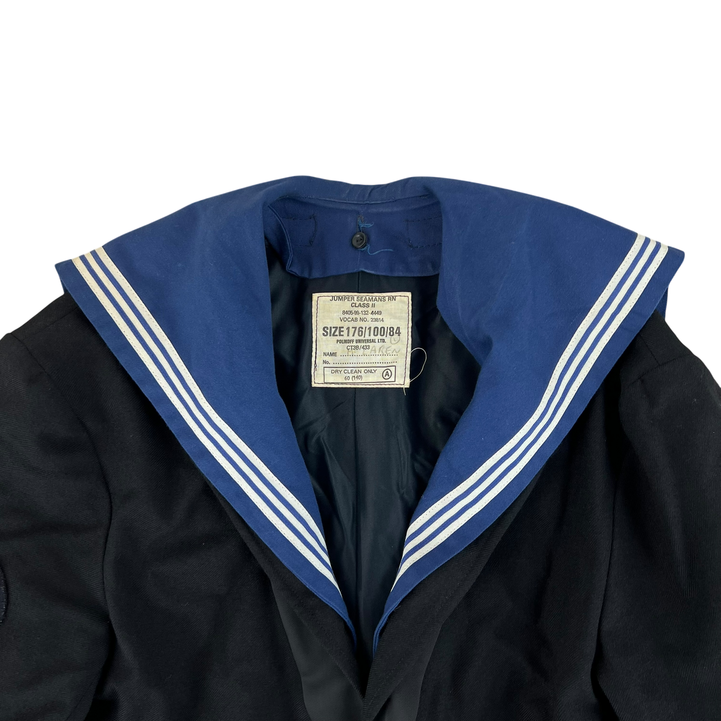 British Royal Navy 80s Class II Jumper Sailor's Top - Medium