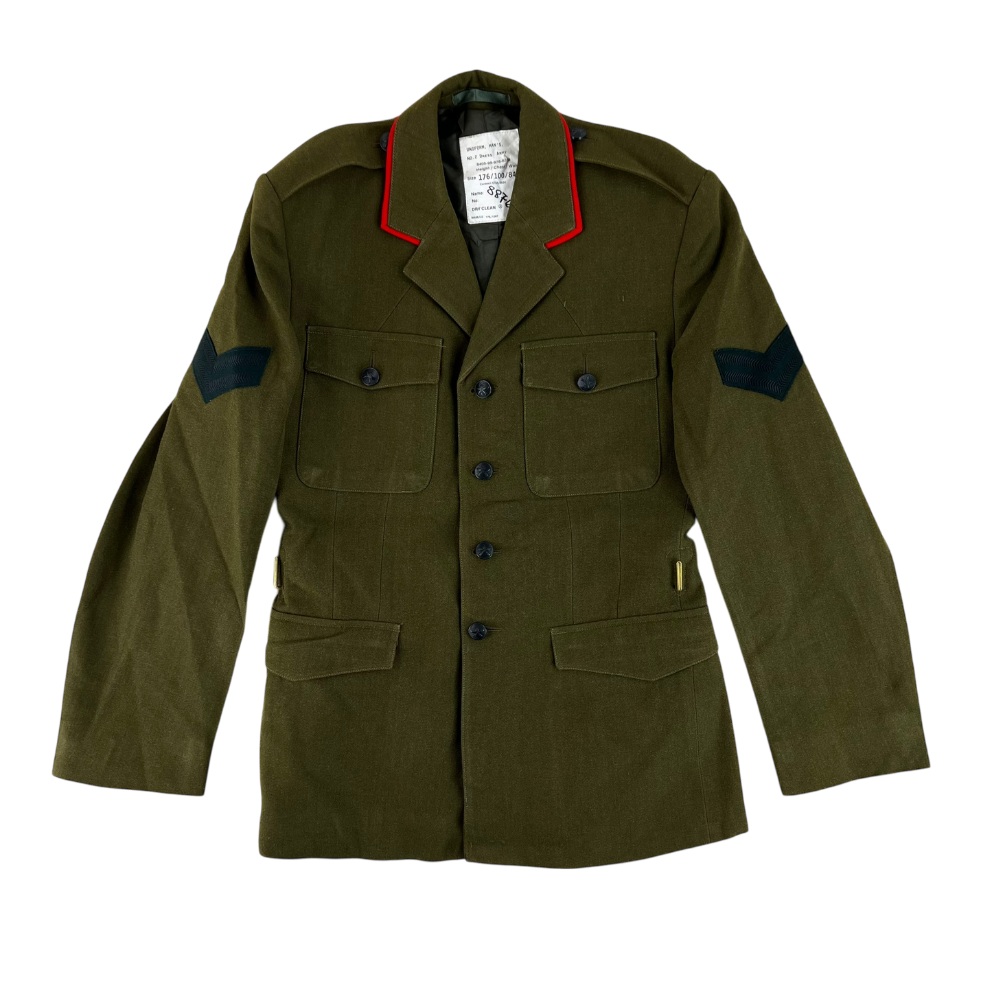 British Army Old Pattern No. 2 Olive Green Dress Jacket - Gurkha Rifles - Medium 176/100