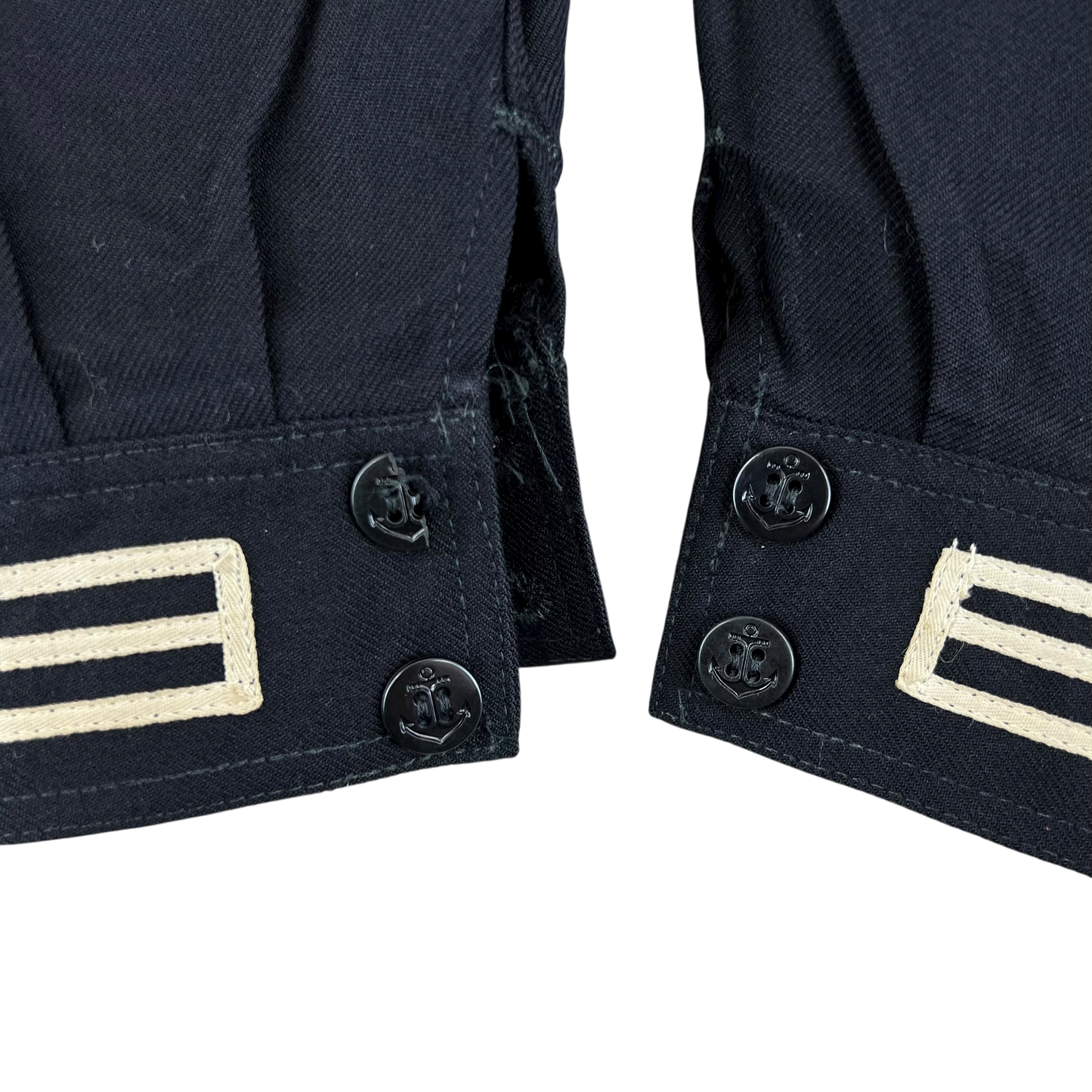 US Navy 80s Sailor's Black Blue Crackerjack Jumper Top - Large 42L