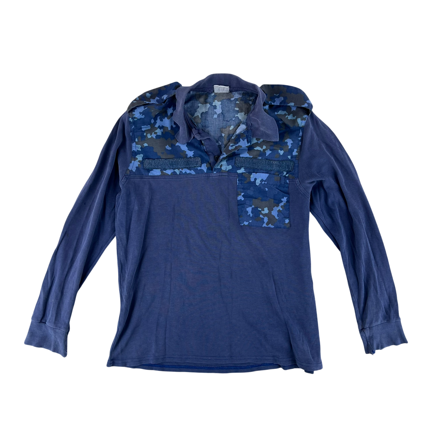 Romanian Navy M2017 Blue Camouflage Polo Top - Medium