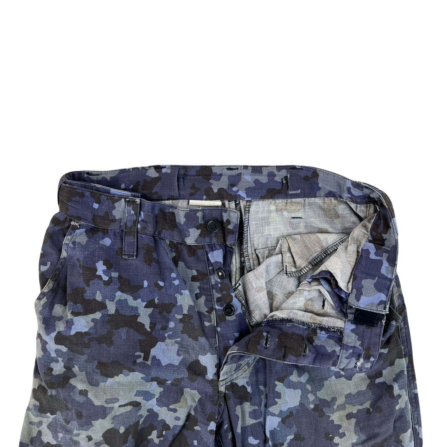 Romanian Navy M2017 Blue Camouflage Ripstop Trousers - W32 L29.5