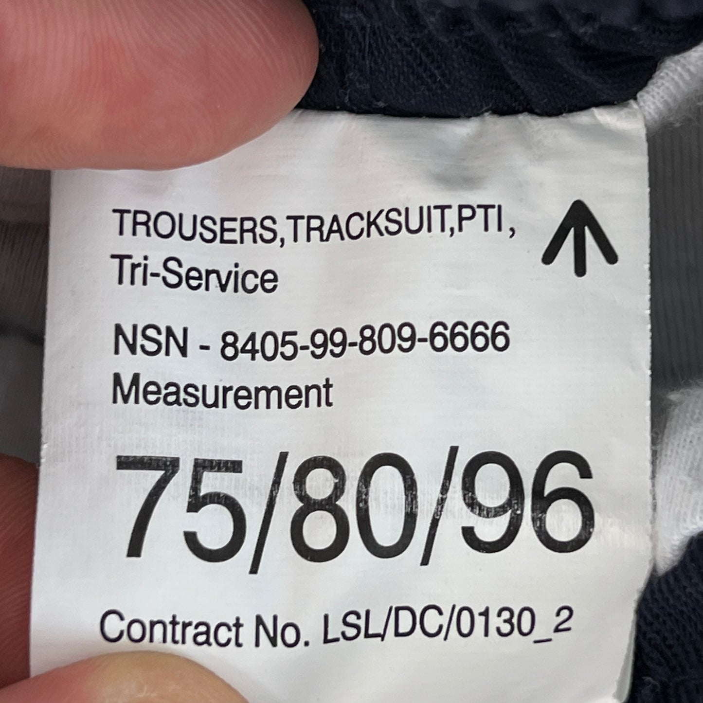 British Army / Tri-Services Navy Blue PTI Tracksuit Trousers - W32 L29