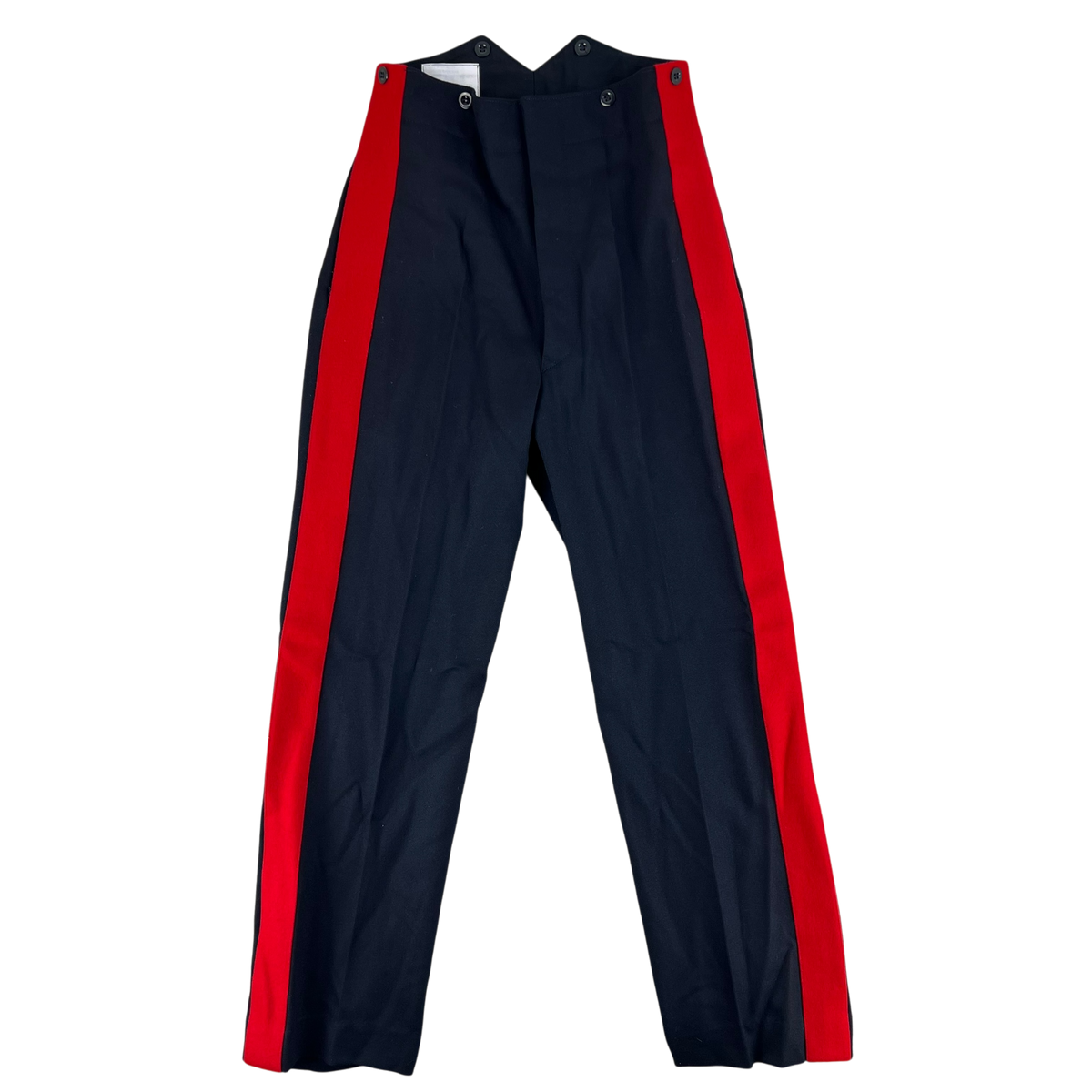 British Army Footguards Officers' Black Red Stripe Trousers - W31 L31