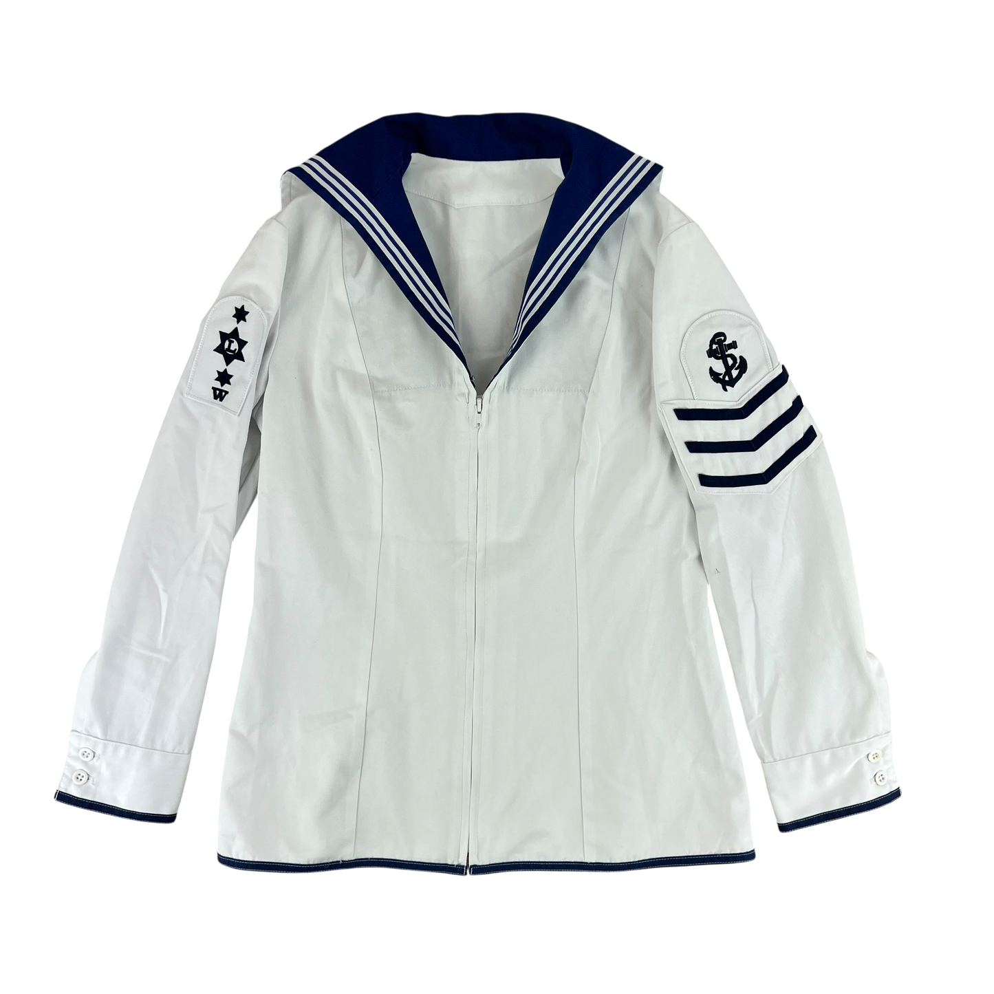 British Royal Navy Women's Class II White Jumper Sailor's Top - Medium 170/96