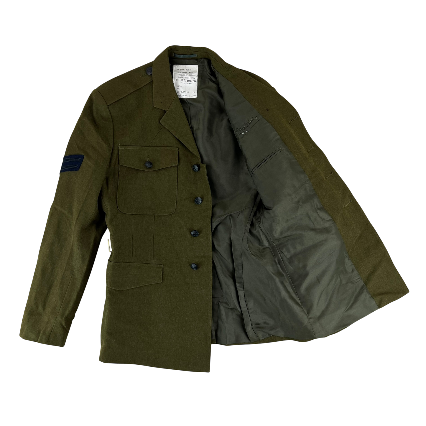 British Army Old Pattern No. 2 Olive Green Dress Jacket - Queen's Gurkha Signals - Medium 170/104