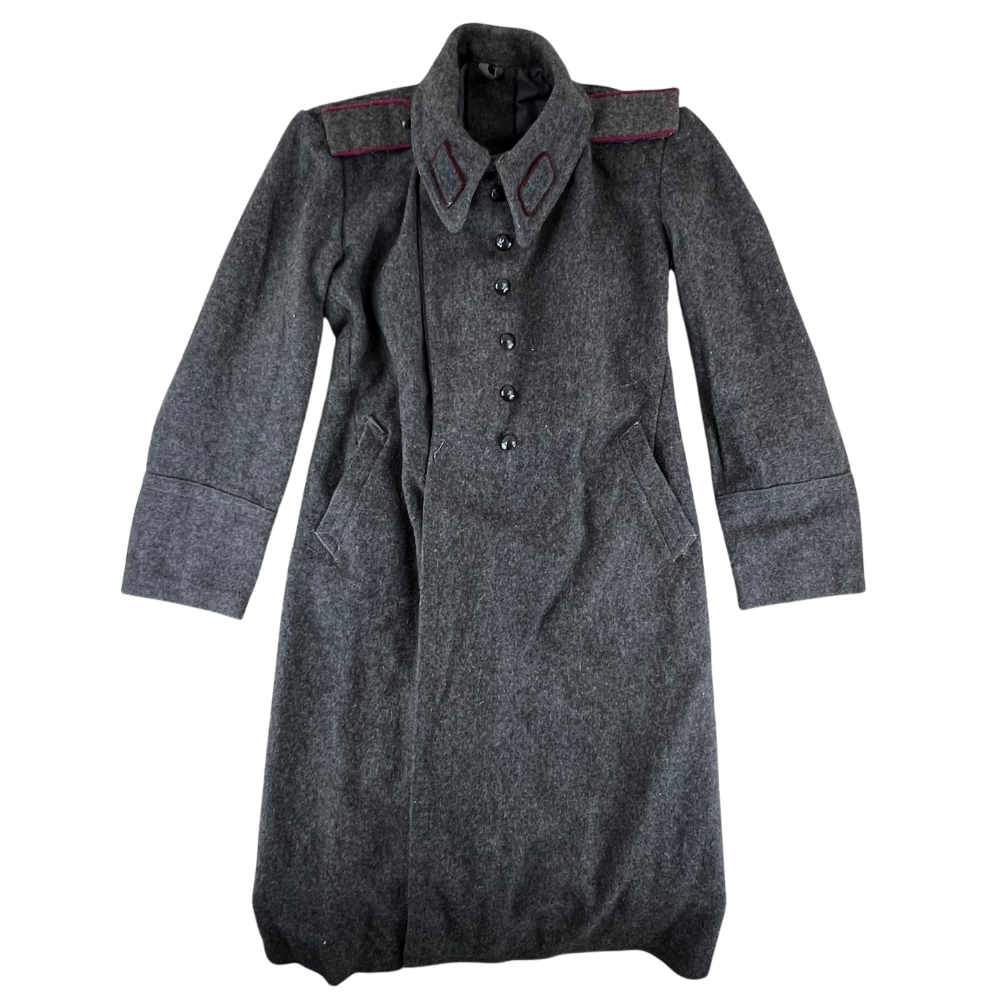 Bulgarian People's Army 50s Grey Wool Greatcoat - Large