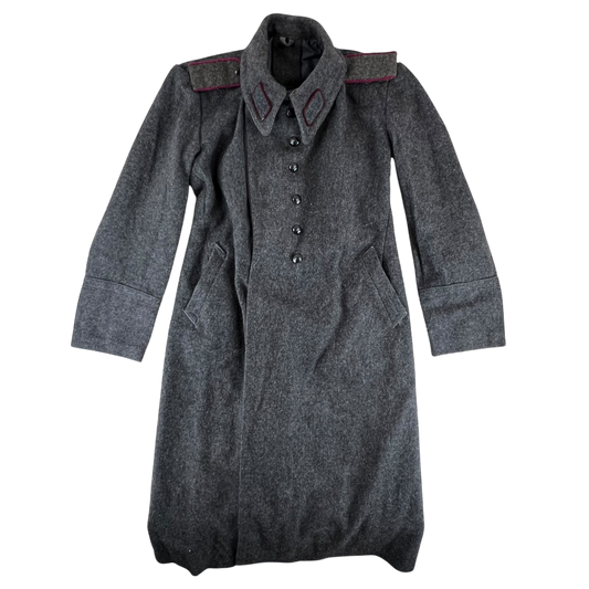 Bulgarian People's Army 50s Grey Wool Greatcoat - Large