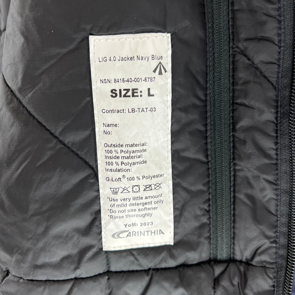 British Royal Navy Carinthia LIG 4.0 Thermal Jacket - Large