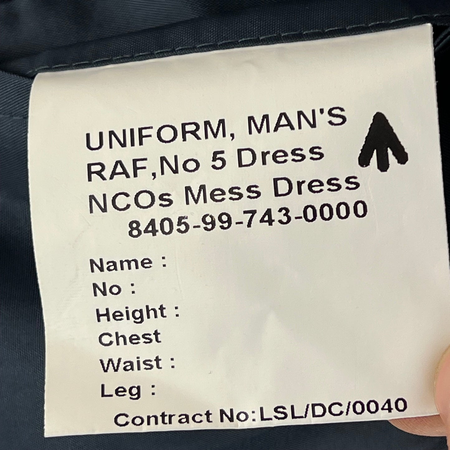 British RAF No. 5 NCO Mess Dress Jacket - Medium 100L