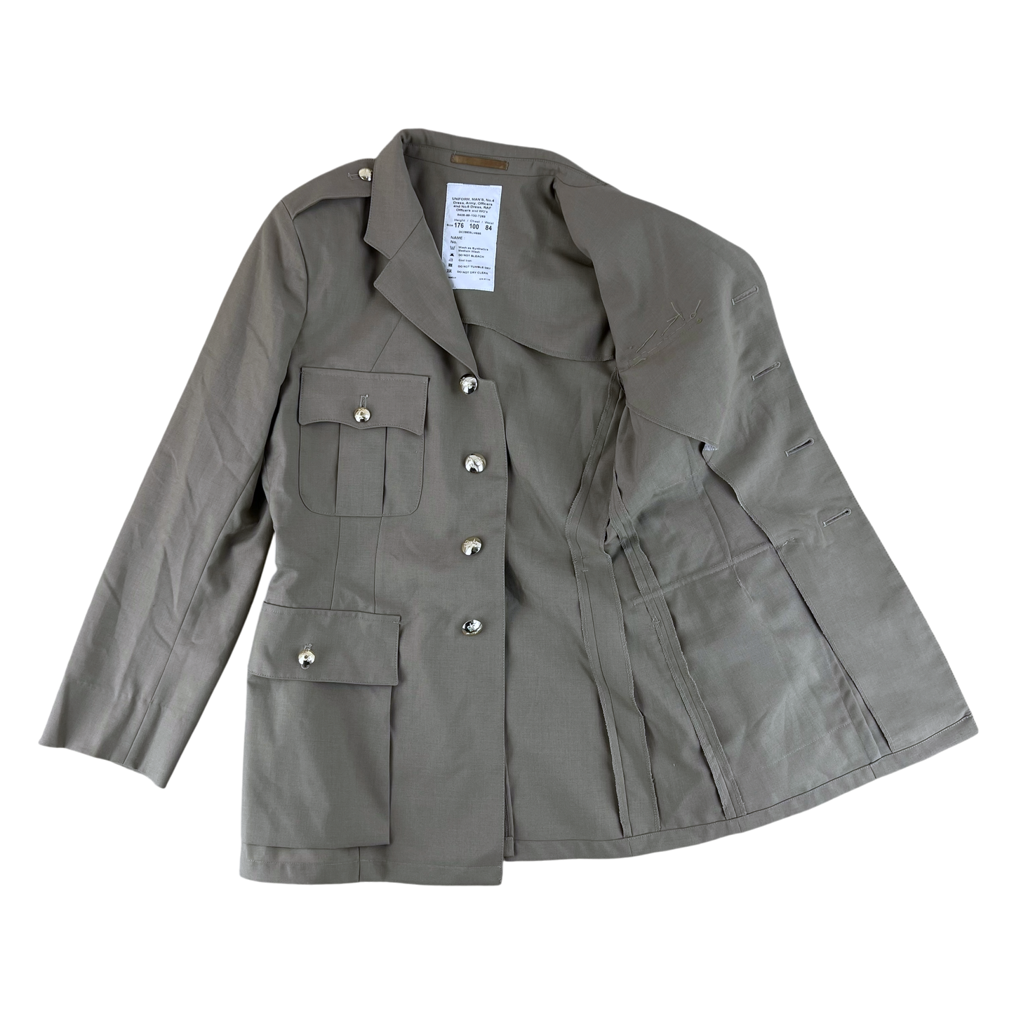 British RAF No. 6 Tropical Dress Jacket w/ Belt - Medium 176/100