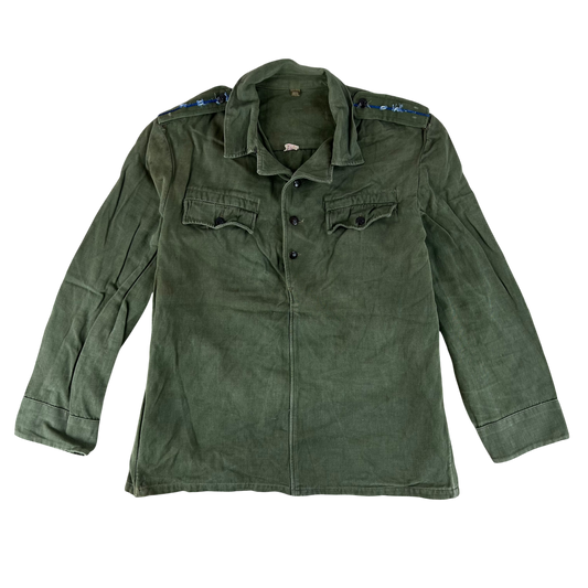 Bulgarian People's Army Olive Green Cossack Shirt - Large