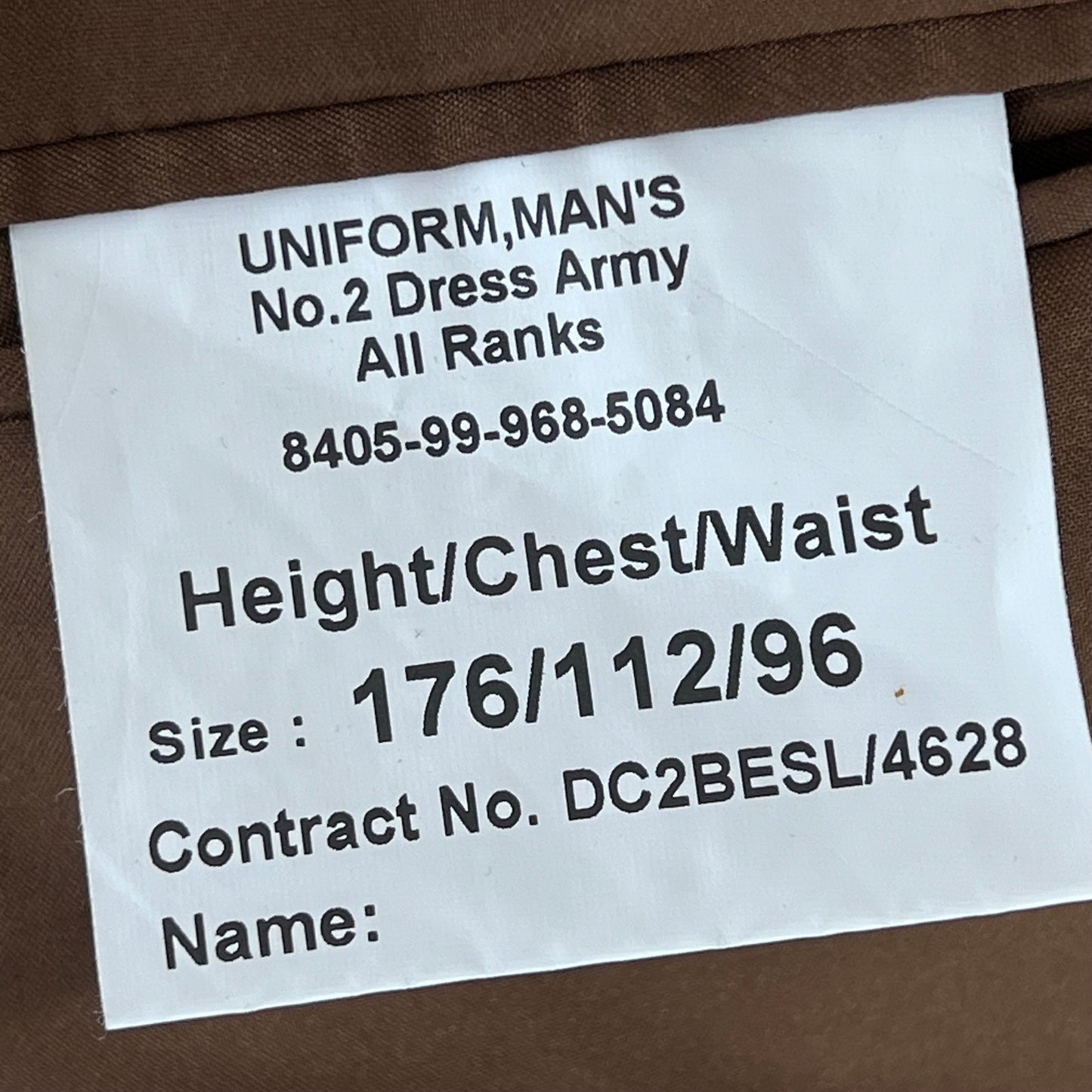 British Army No. 2 FAD Dress Jacket - Royal Engineers - Large 176/112