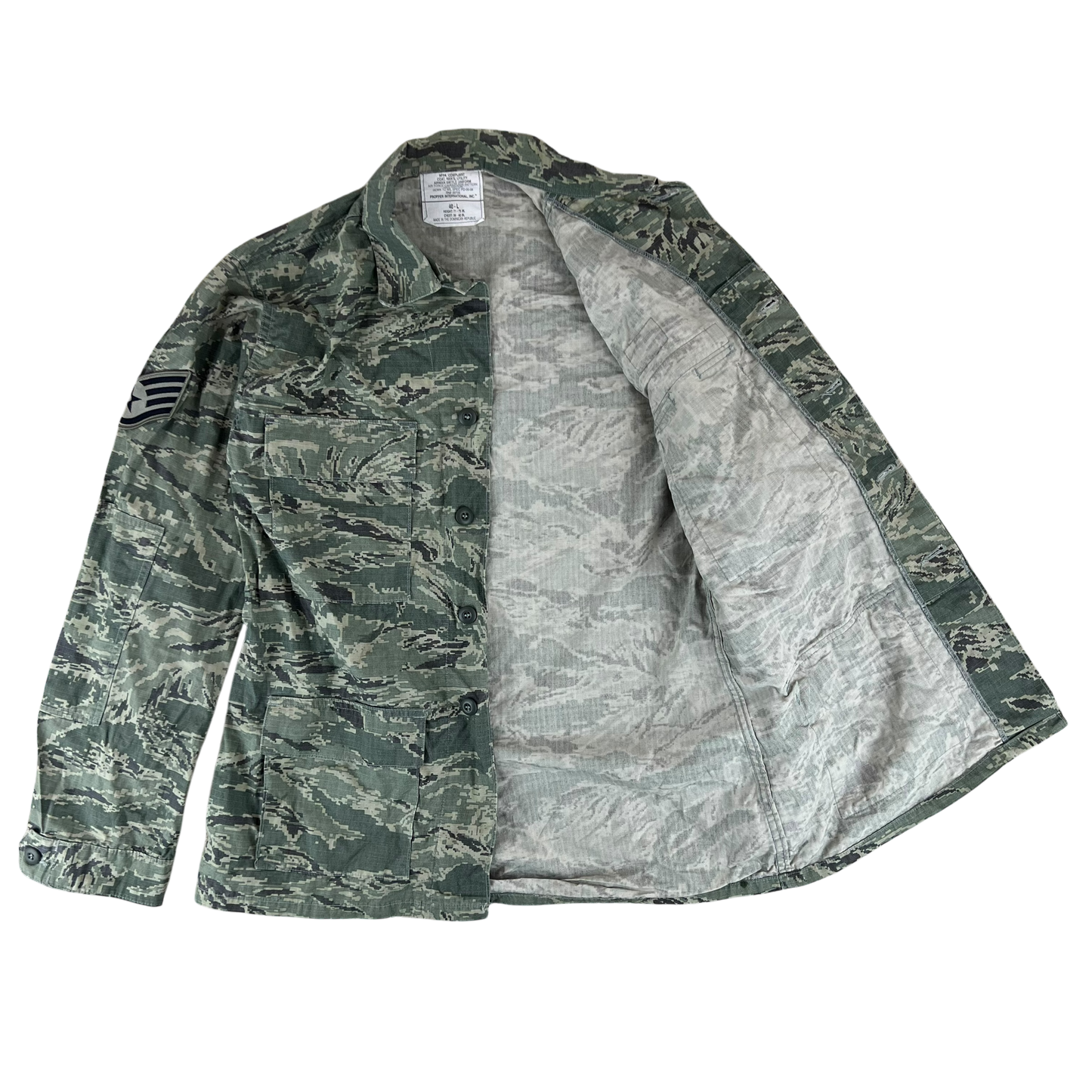 US Air Force Digital Tiger Stripe Pixel Camouflage BDU Combat Jacket - Medium 40L