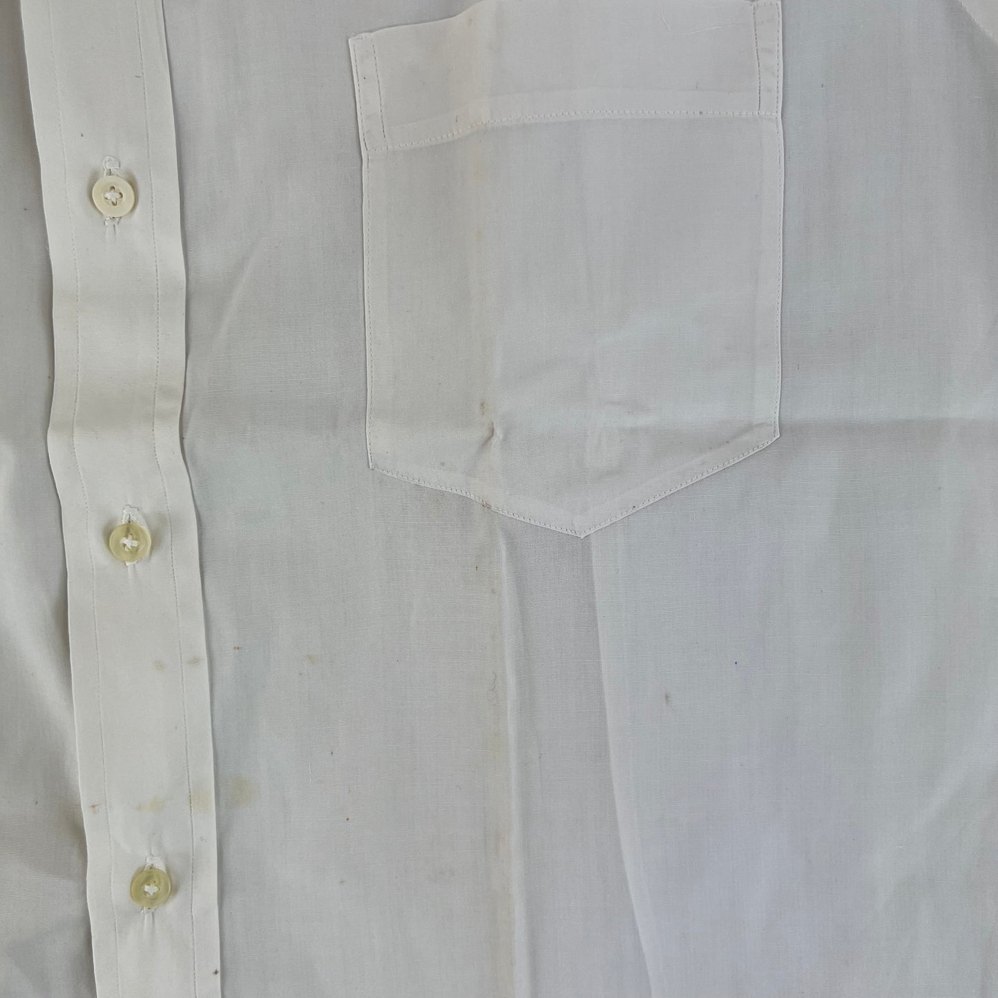 British Merchant Navy 50s Officer's Tropical Short Sleeve Shirt - Large