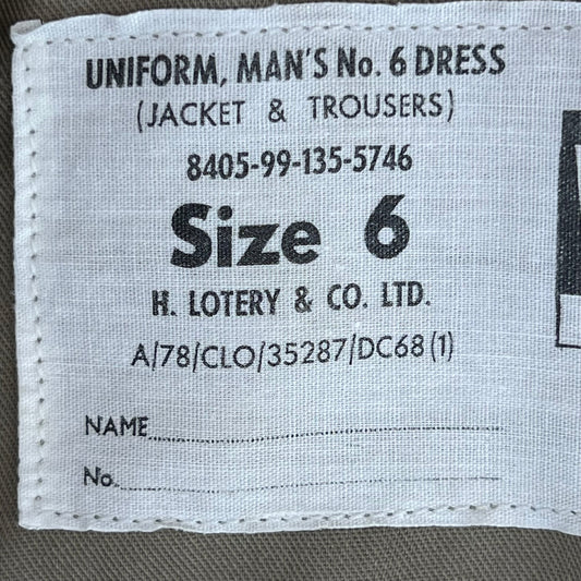 British RAF 60s No. 6 Tropical Dress Jacket - Small