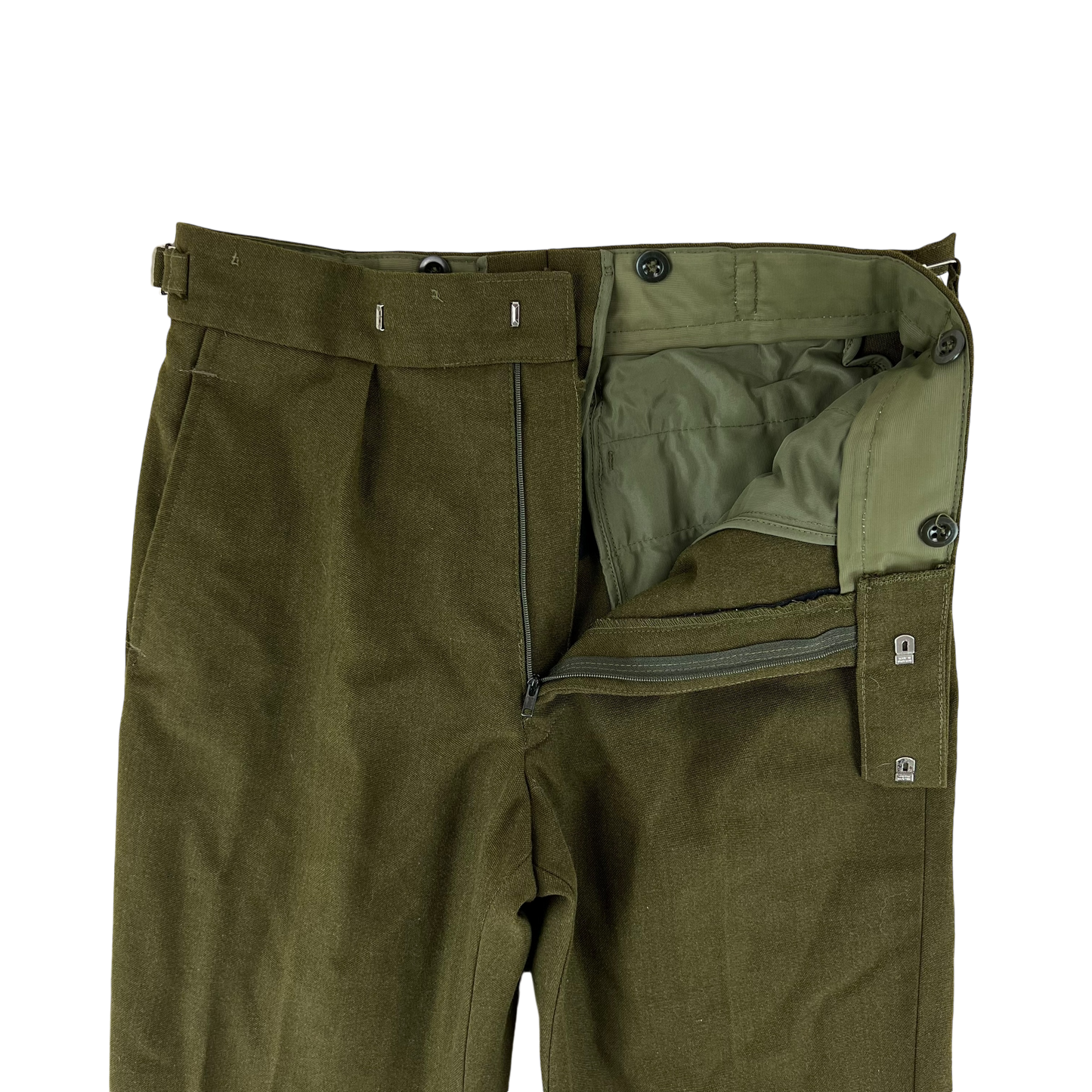 British Army 1980 Pattern No. 2 Khaki Green Dress Trousers - W31 L37.5