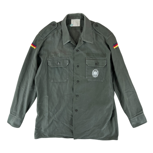 German Army Olive Green Long Sleeve Field Shirt - Medium