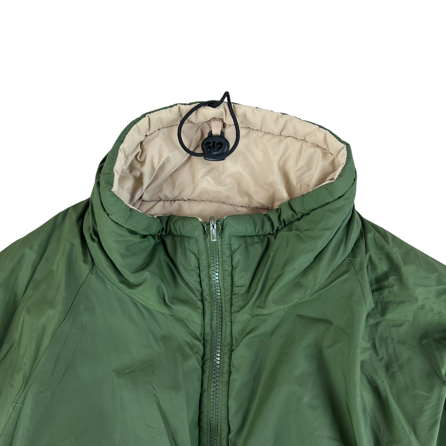 British Army Reversible Thermal Olive Green / Tan Quilted Jacket - Medium
