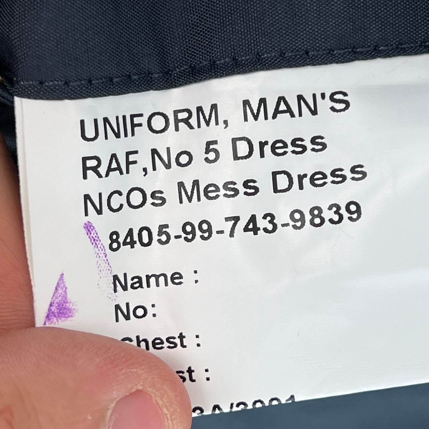 British RAF No. 5 NCO Mess Dress Jacket - Medium 96S