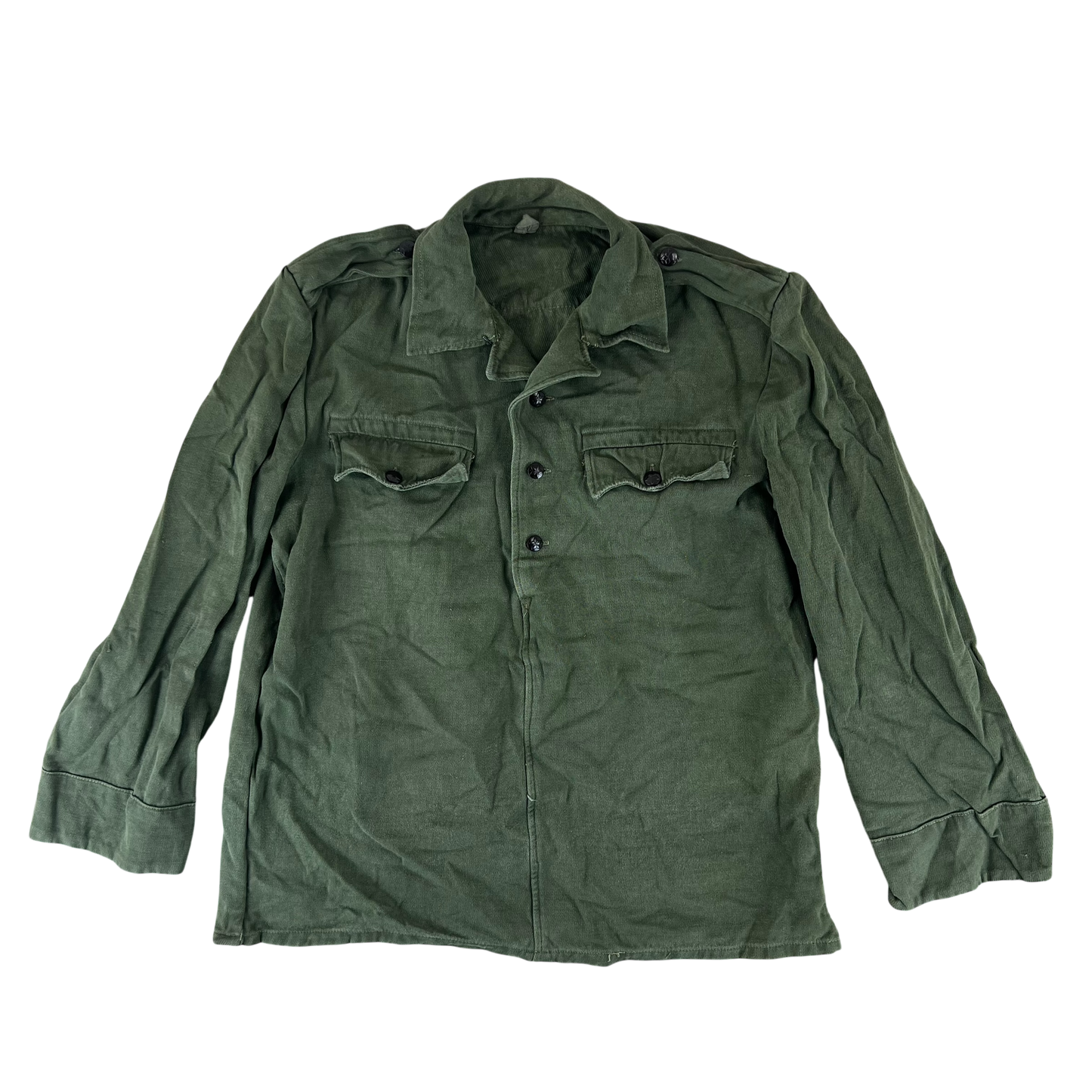 Bulgarian People's Army Olive Green Cossack Shirt - Medium