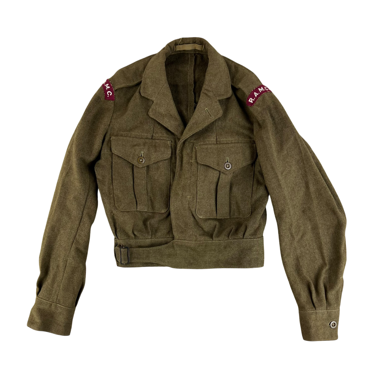 British Army 50s Khaki Ike 1949 Pattern Battle Dress Jacket - RAMC - Small SIZE 7