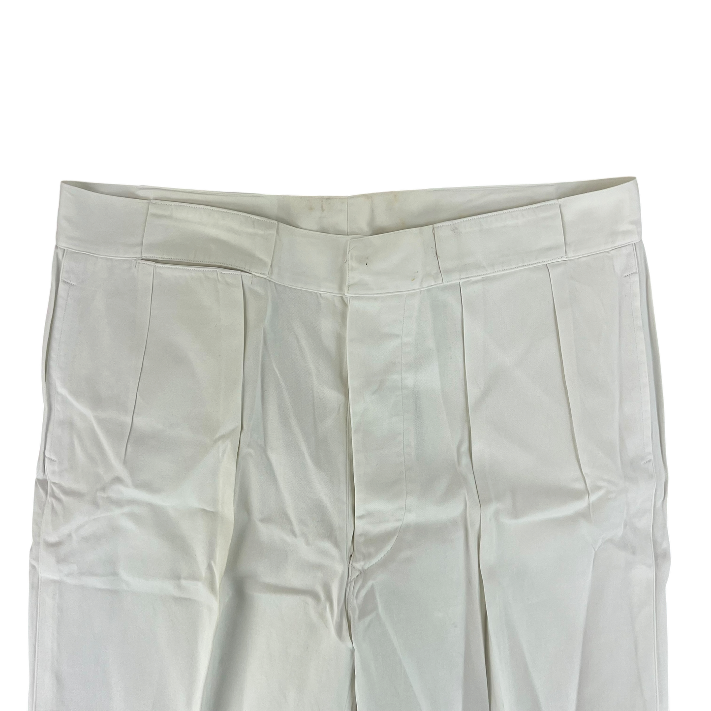 British Merchant Navy 50s Tropical White Trousers - W38 L31