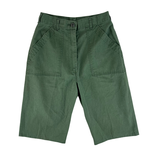 US Army Women's Green Utility Shorts - W26
