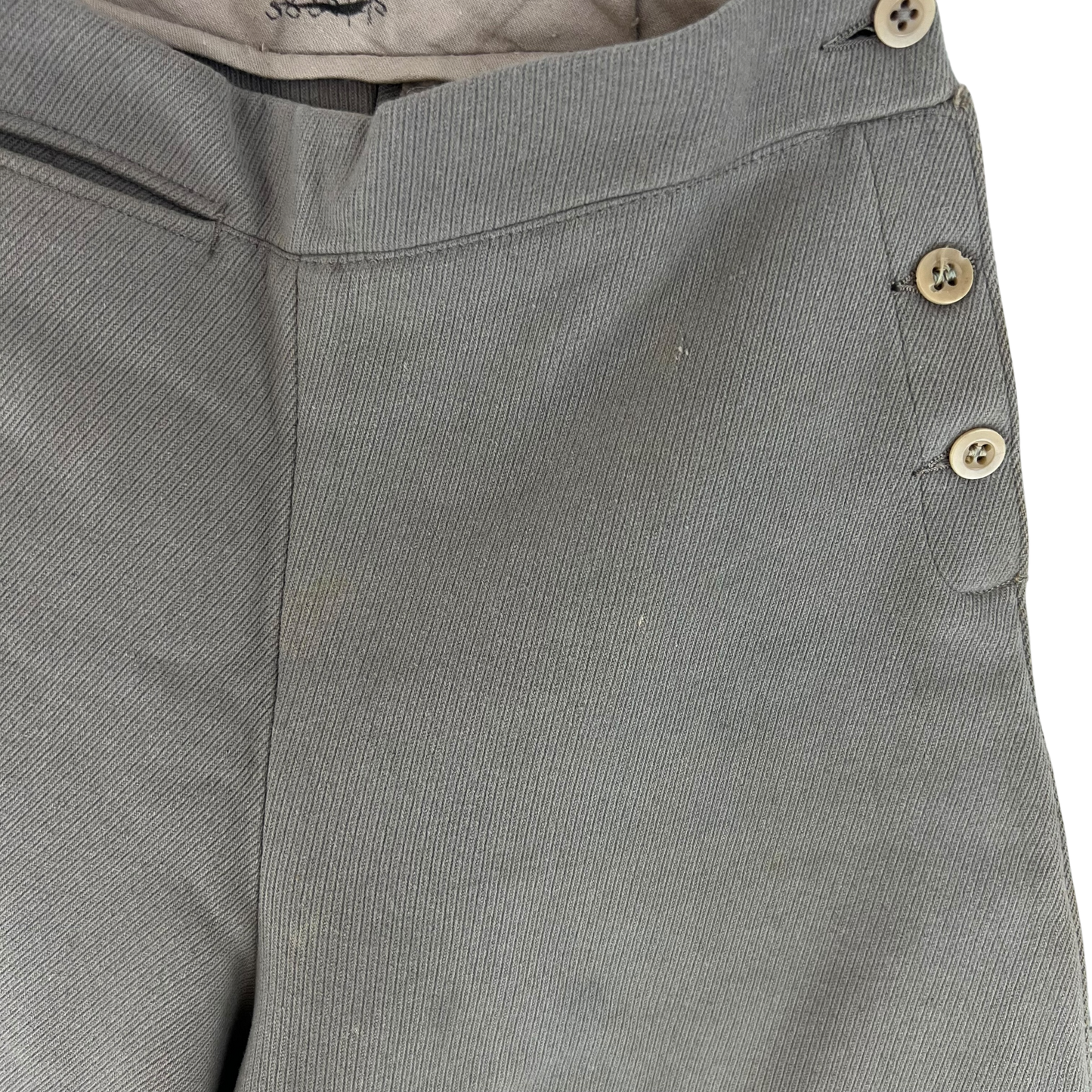 British Army 50s Khaki Cavalry Riding Trousers Jodhpurs - W22 L26.5