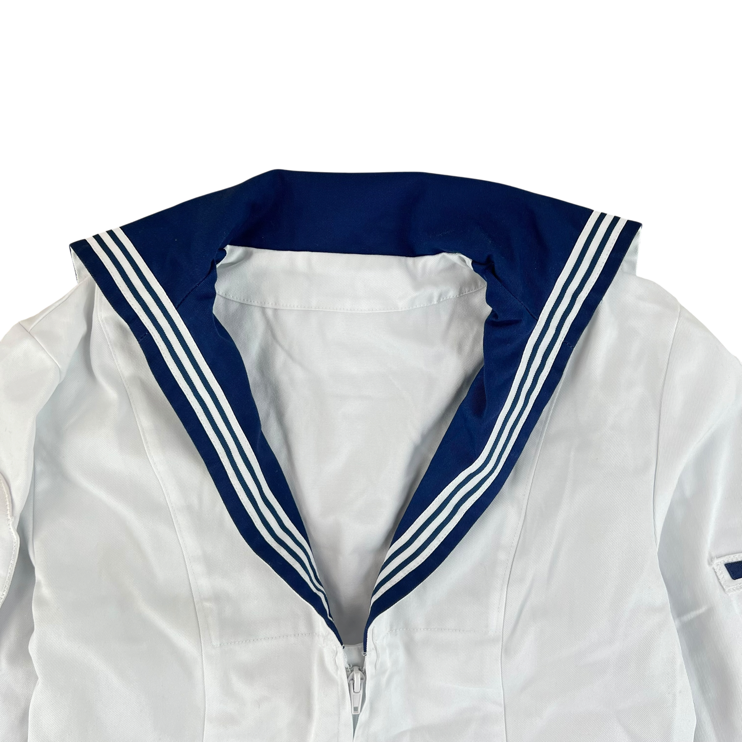 British Royal Navy Women's Class II White Jumper Sailor's Top - Small