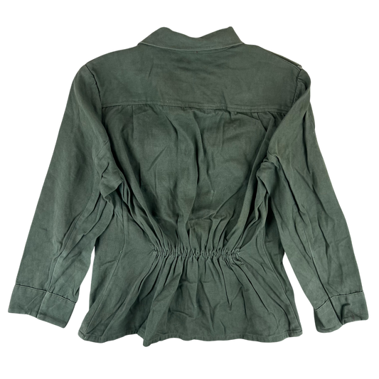 Bulgarian People's Army Officer's Olive Green Cossack Shirt - Medium