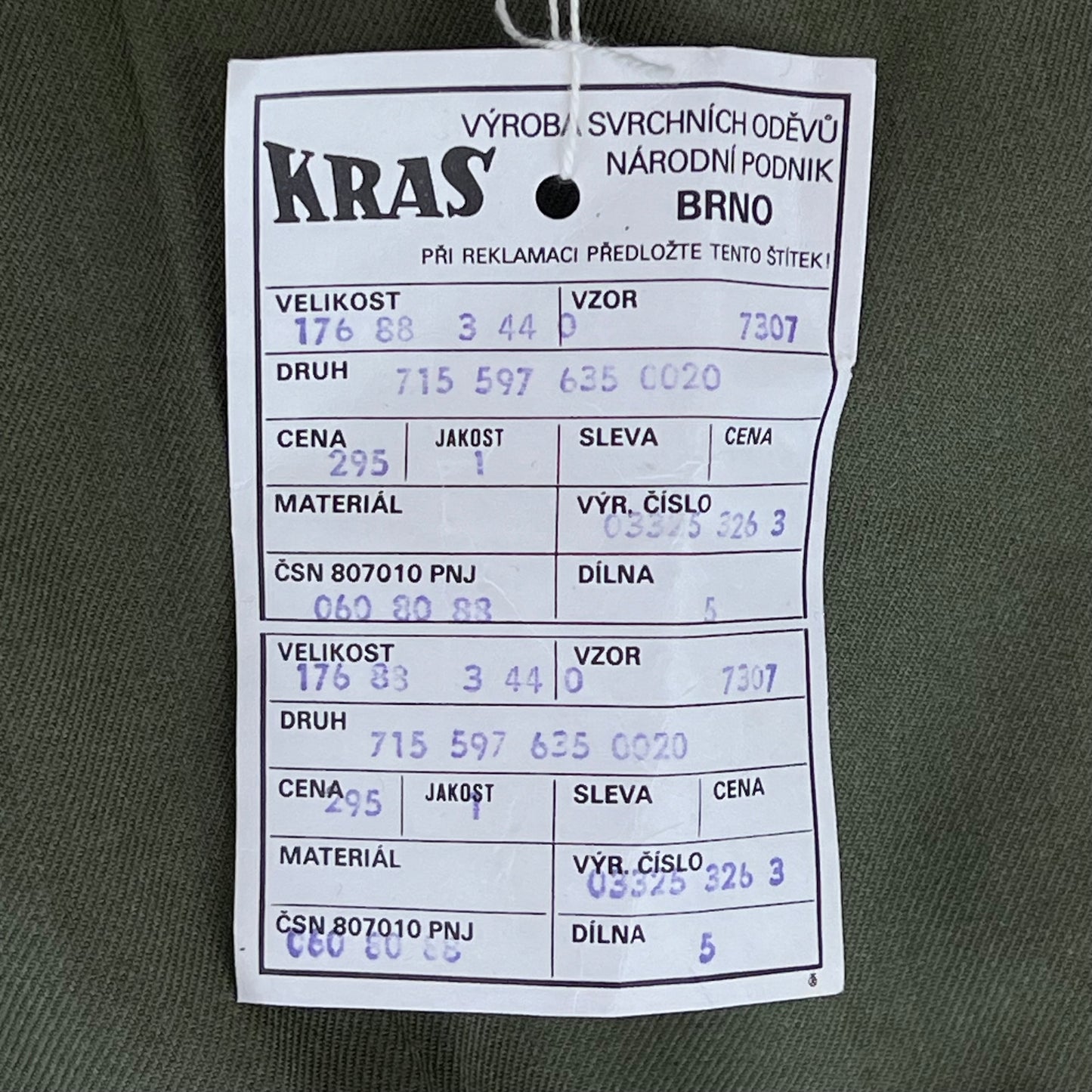 Slovak Army M97 Olive Green Dress Trousers - W27 L30.5