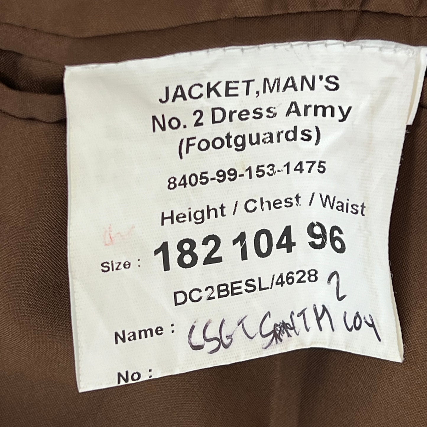 British Army No. 2 FAD Dress Jacket - Coldstream Guards -