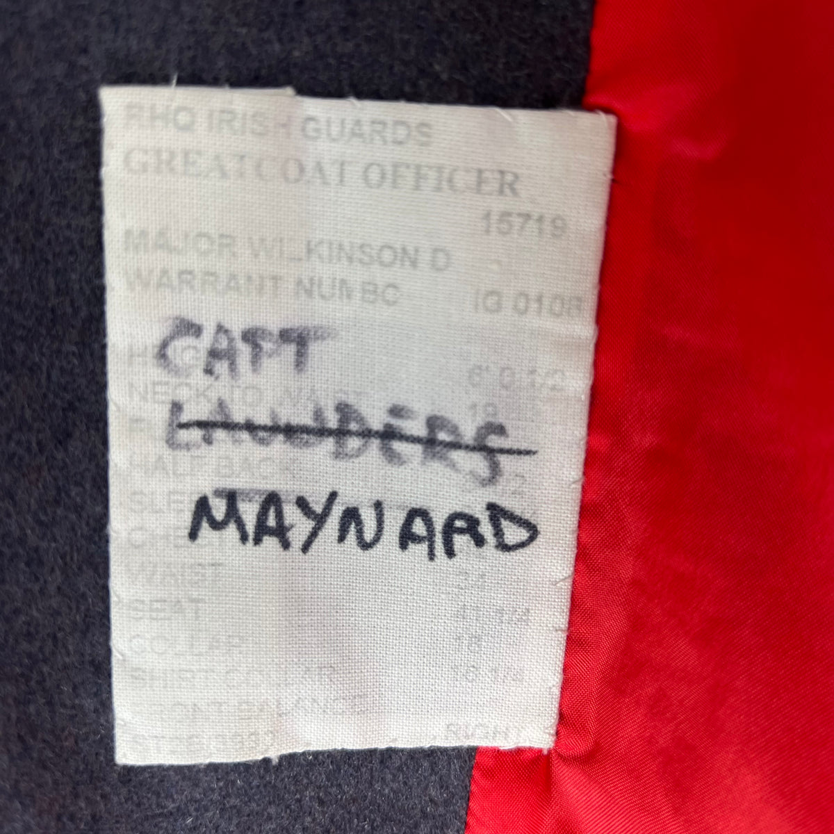 British Army Officer's Double Breasted Wool Greatcoat - Grenadier Guards - Medium