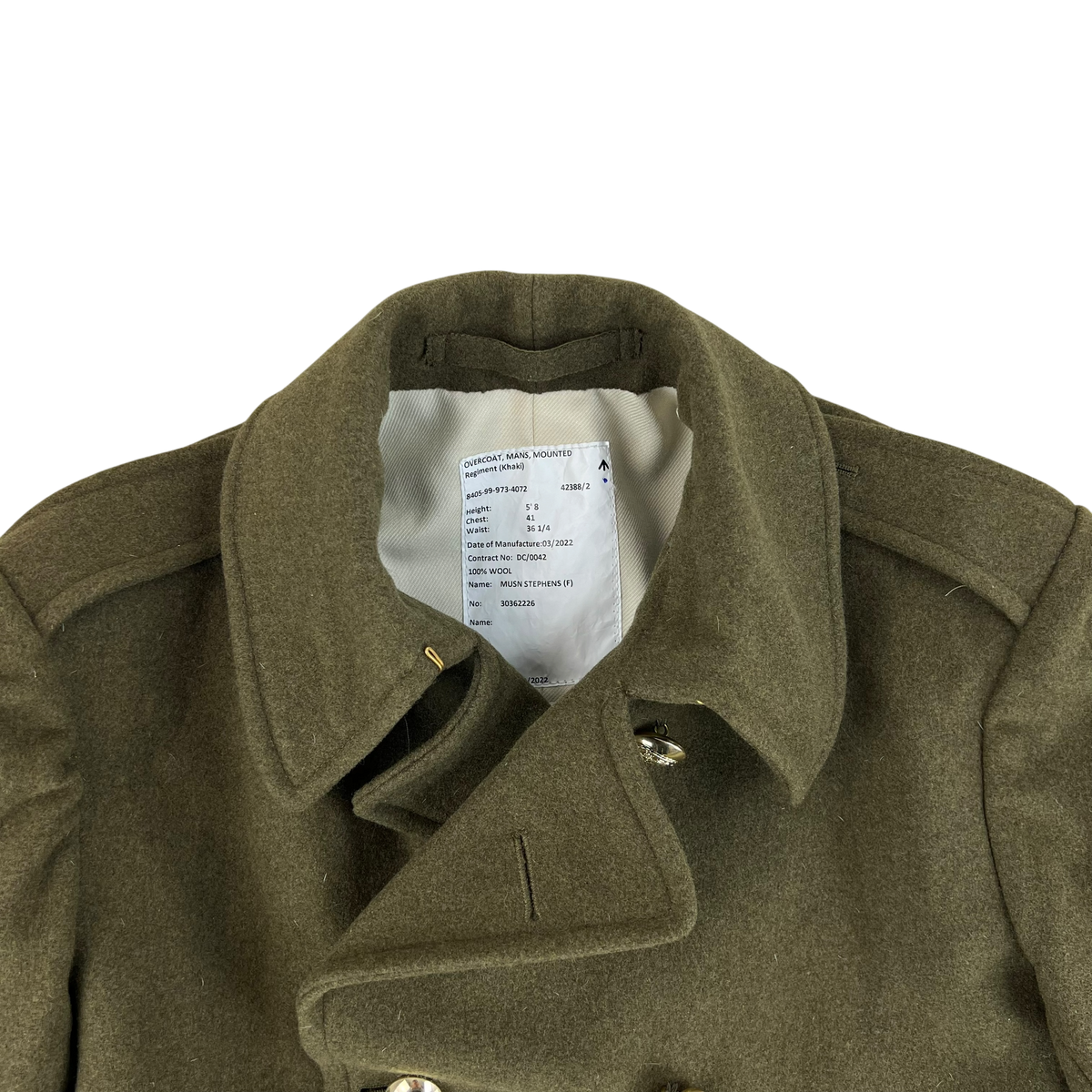 British Army Mounted Regiments Greatcoat - Royal Anglian - Large