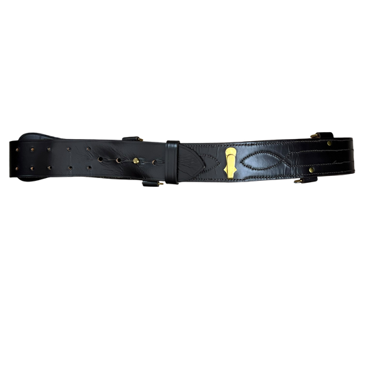 British Army Dark Brown Leather Belt - X Large Size 5
