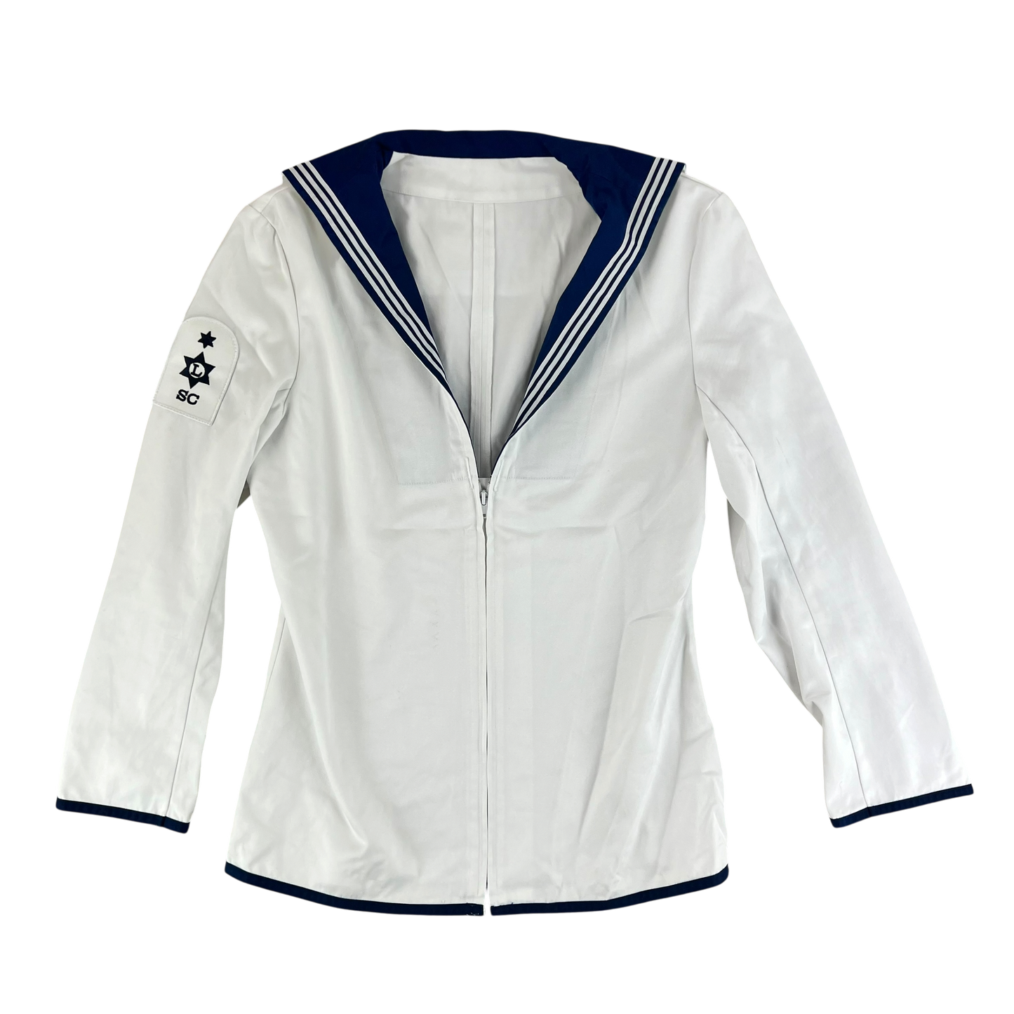 British Royal Navy Class II White Jumper Sailor's Top - Medium 176/100