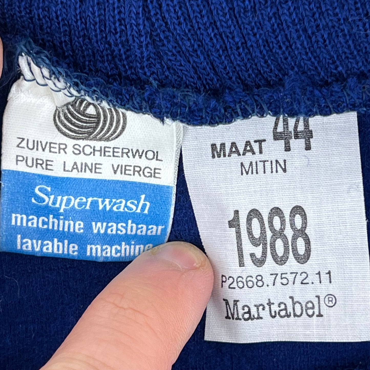 Dutch Navy 80s Pullover Wool Sweater Jumper - Small